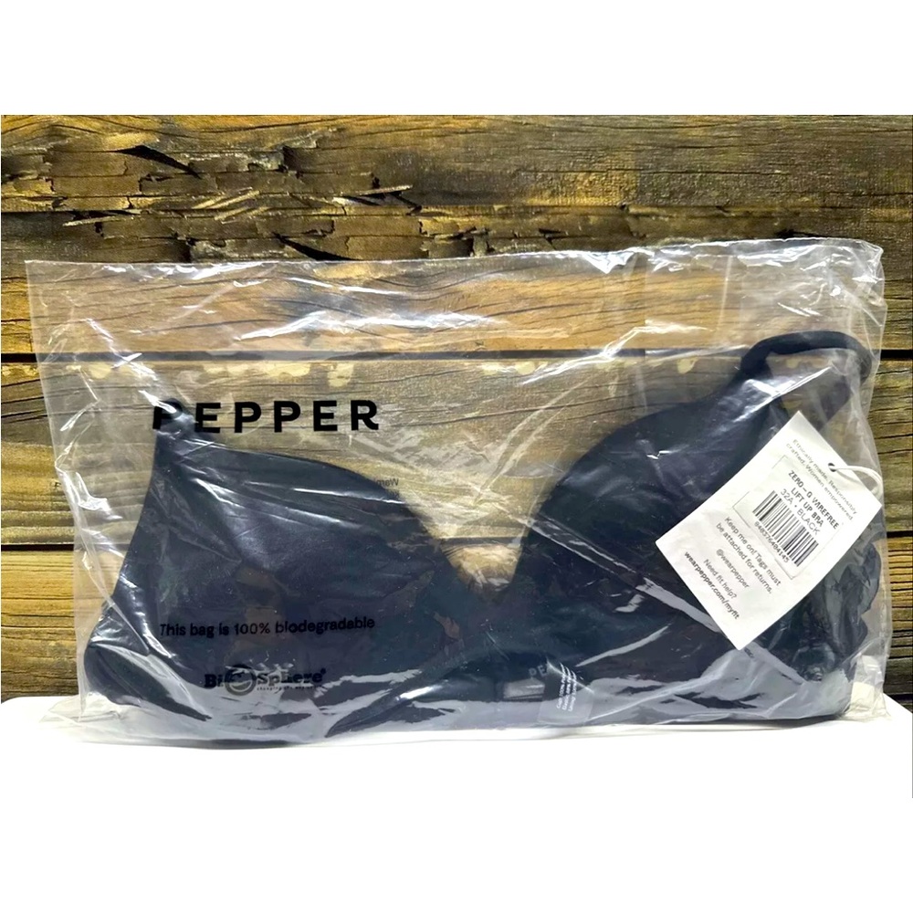 Pepper Zero G wireless Bra, Black, 32a